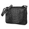 Сумка CROCODILE LEATHER 18020 из натуральной кожи крокодила Черная