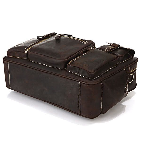 Сумка мужская Vintage 14757 в винтажном стиле Коричневая