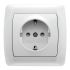 Розетка с зав. и защитными шторками VIKO Carmen Белая(12)