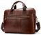 Деловая мужская сумка из зернистой кожи Vintage 14836 Коричневая
