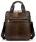 Деловая мужская сумка кожаная Vintage 14789 Коричневая