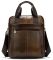 Деловая мужская сумка кожаная Vintage 14789 Коричневая