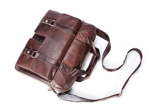 Деловая сумка мужская кожаная Vintage 14792 Коричневая