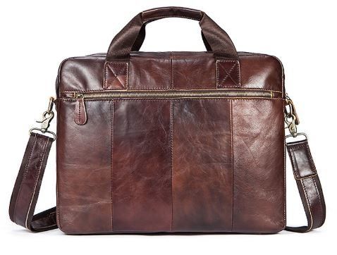 Деловая сумка мужская кожаная Vintage 14792 Коричневая