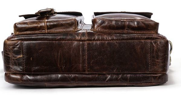 Деловая сумка на плечо кожаная Vintage 14820 Коричневая