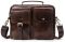 Деловая сумка на плечо кожаная Vintage 14820 Коричневая