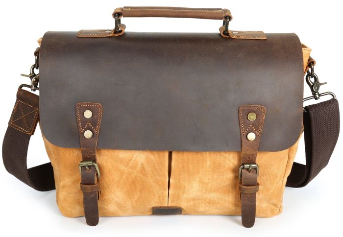 Деловой портфель в сочетании с кожей Vintage 20120 Рыжий
