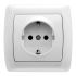 Розетка с заземлением внутренняя VIKO Carmen Белая(12)