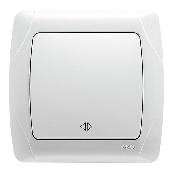 Выключатель одноклавишный внутренний перекрестный VIKO Carmen Белый