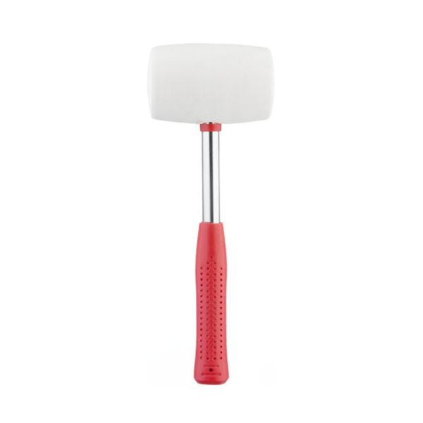 Киянка резиновая 680г.80мм,белая резина,металлическая ручка INTERTOOL HT-0235