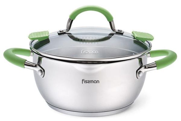 Кастрюля Fissman Charlotte 4.7л с крышкой-дуршлагом