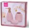 Набор аксессуаров Fissman Rose для ванной комнаты: дозатор, мыльница и стакан