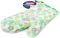 Кухонная рукавица Fissman Green Flower 32см, хлопок с силиконовым покрытием