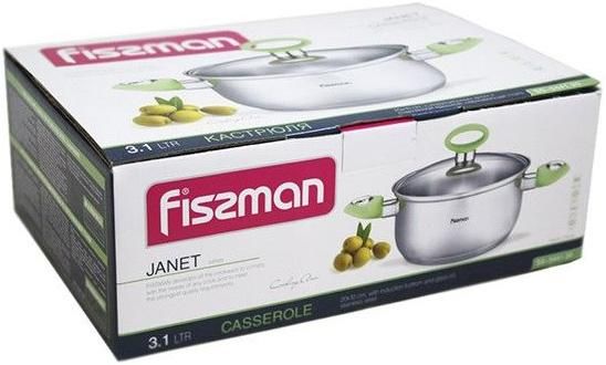 Кастрюля Fissman Janet 3.1л из нержавеющей стали с индукционным дном