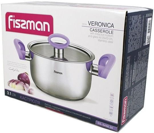 Кастрюля Fissman Veronica 3.1л с бакелитовыми ручками