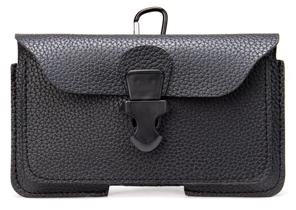 Горизонтальная барсетка на ремень брюк Vintage 20349 Черная