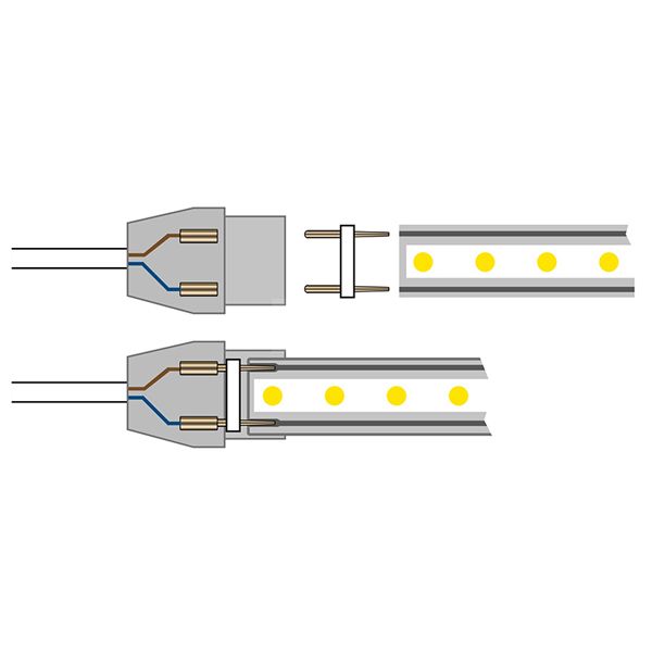 LED лента PROlum SMD5730-72 220V IP68 Стандарт БЕЛАЯ 1м