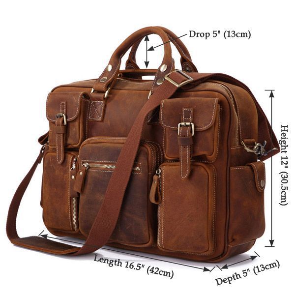 Сумка мужская Vintage 14065 винтажная кожа Коричневая