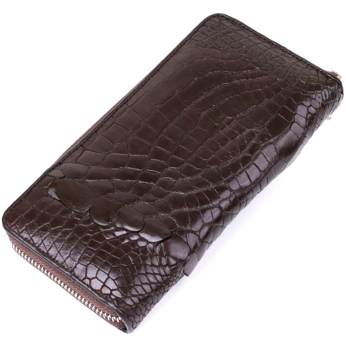 Клатч мужской CROCODILE LEATHER 18273 из натуральной кожи крокодила Коричневый