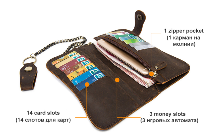 Клатч унисекс Vintage 20043 Коричневый