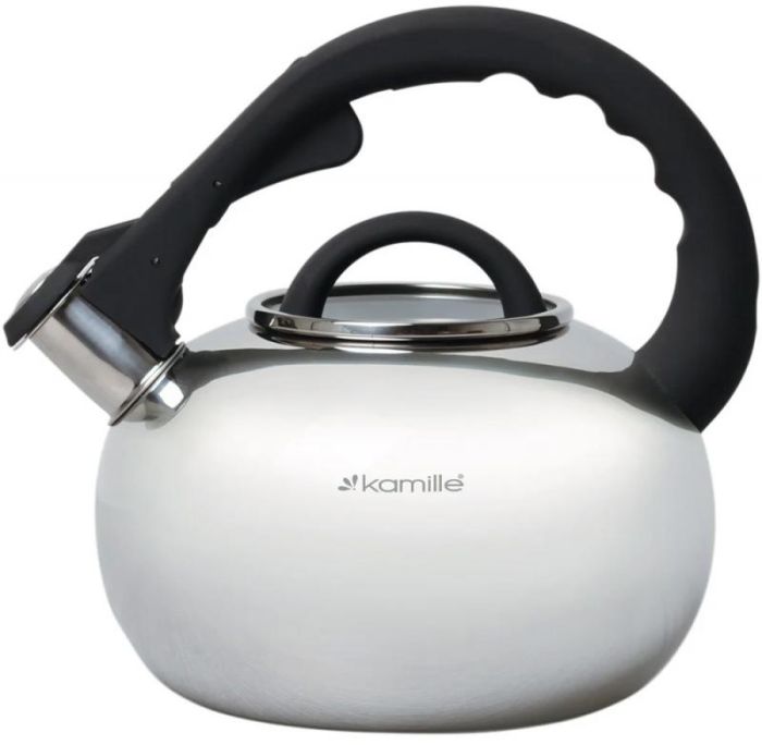 Чайник Kamille Whistling Kettle 2.8л со свистком и стеклянной крышкой