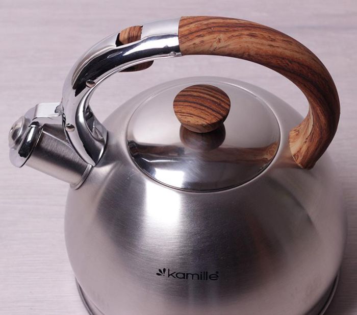 Чайник Kamille Whistling Kettle 2л из нержавеющей стали со свистком