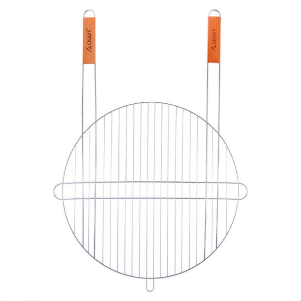 Решетка для барбекю Kamille "Скаут" Ø46х75см с двумя ручками, круглая