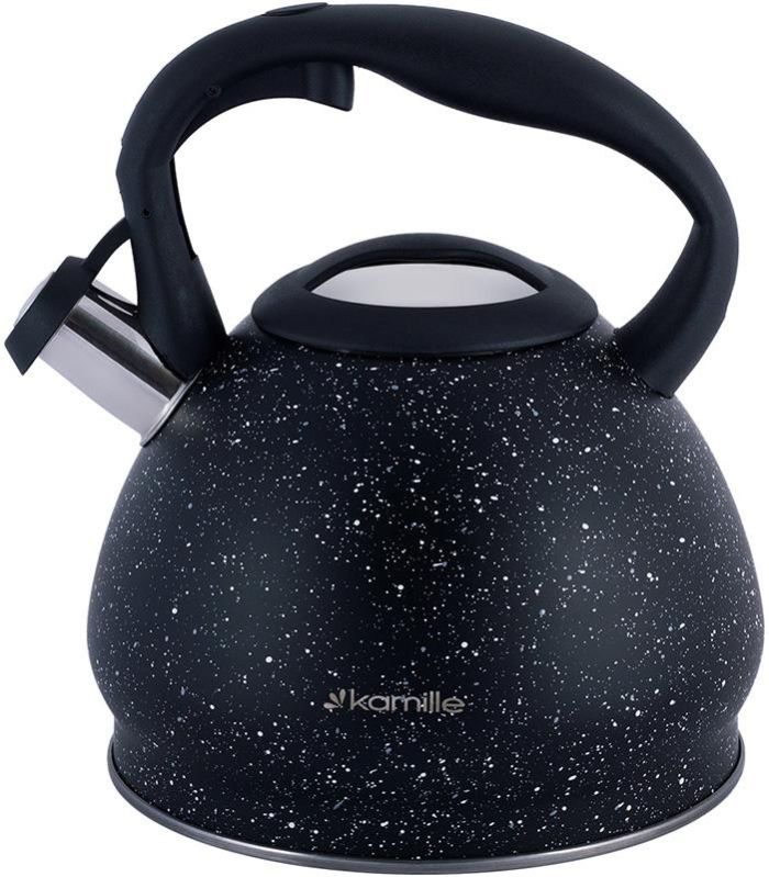 Чайник Kamille Whistling Kettle Marble 2.7л из нержавеющей стали со свистком