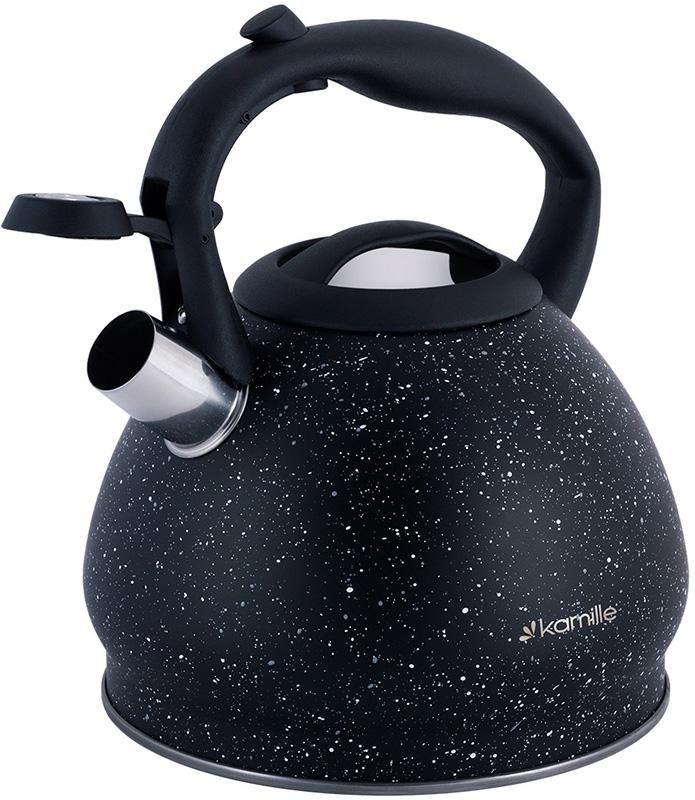 Чайник Kamille Whistling Kettle Marble 2.7л из нержавеющей стали со свистком