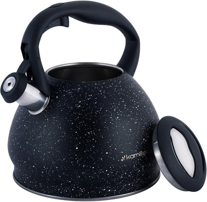 Чайник Kamille Whistling Kettle Marble 2.7л из нержавеющей стали со свистком