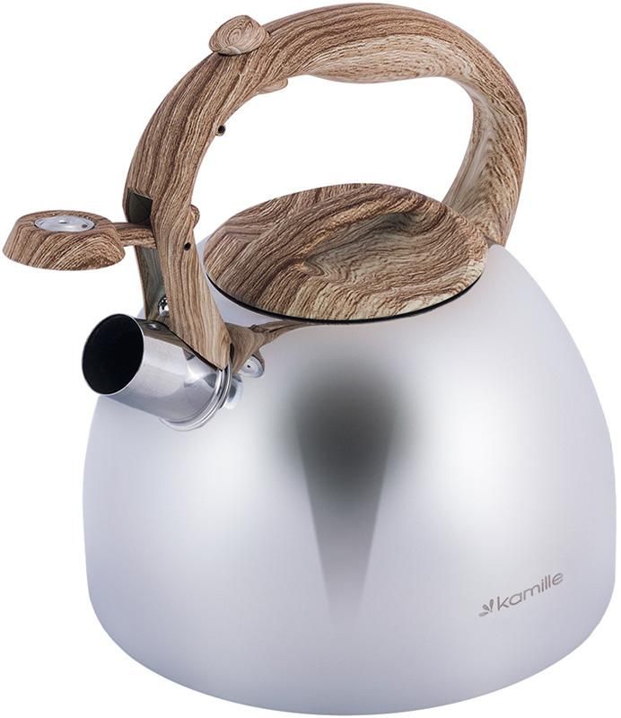 Чайник Kamille Whistling Kettle 2.7л из нержавеющей стали сатин со свистком