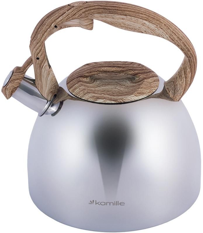 Чайник Kamille Whistling Kettle 2.7л из нержавеющей стали сатин со свистком