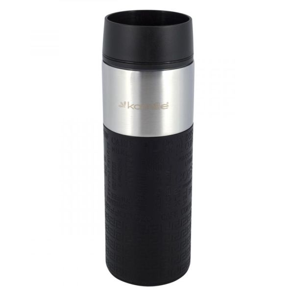 Термокружка Kamille Cortado 420мл, нержавеющая сталь, черный