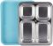 Ланч-бокс Kamille Snack 1800мл на 4 секции, пластик и нержавеющая сталь, голубой