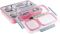 Ланч-бокс Kamille Snack 1800мл на 4 секции, пластик и нержавеющая сталь, розовый