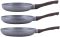 Набор сковород Kamille Gregers Grey Ø20см, Ø24см, Ø28см с антипригарным покрытием ILAG