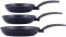Набор сковород Kamille Gregers Black Ø20см, Ø24см, Ø28см с антипригарным покрытием ILAG