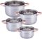 Набор 4 кастрюли Kamille Catalin 1.5л, 2л, 3л, 5л из нержавеющей стали с мерной шкалой