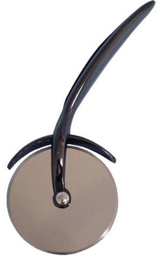 Нож для пиццы Kamille Zinko Ø7см из цинкового сплава с TPR-вставкой на ручке