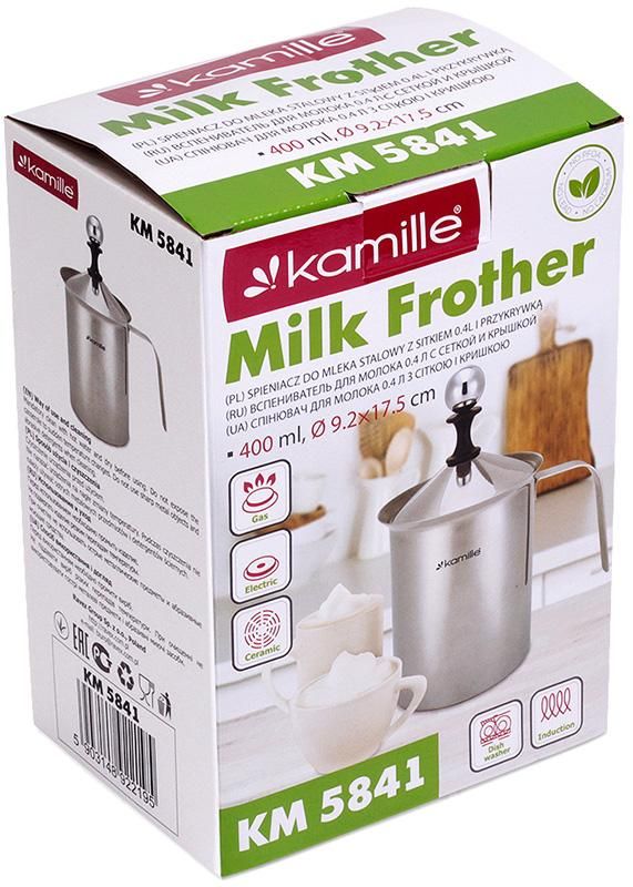 Вспениватель для молока Kamille Frother 400мл, ручной