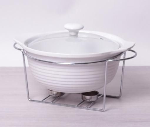 Мармит Kamille Food Warmer керамическая кастрюля 2.4л Ø28см с подогревом