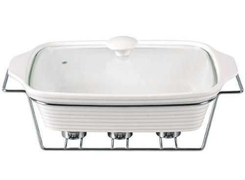 Мармит Kamille Food Warmer керамическая форма 3л 38см с подогревом