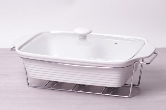 Мармит Kamille Food Warmer керамическая форма 3л 38см с подогревом