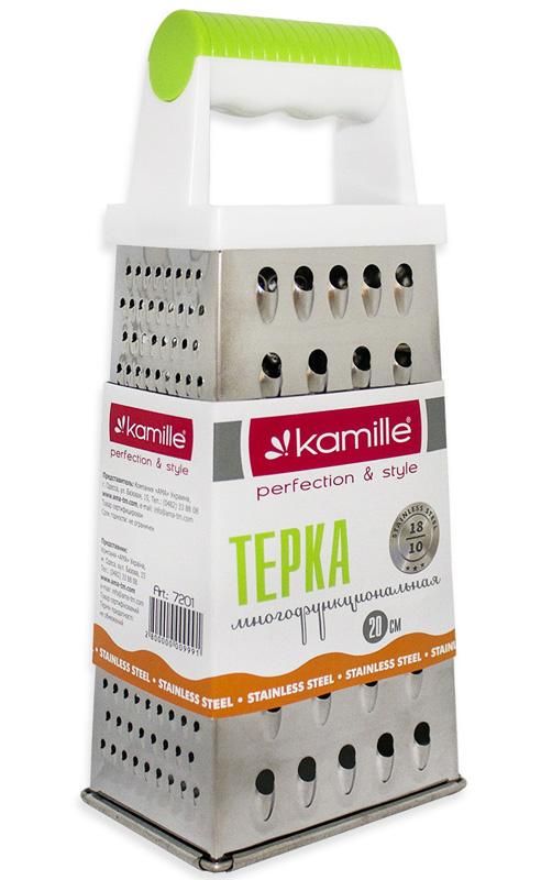 Терка-шинковка Kamille 22см 4х гранная с пластиковой ручкой