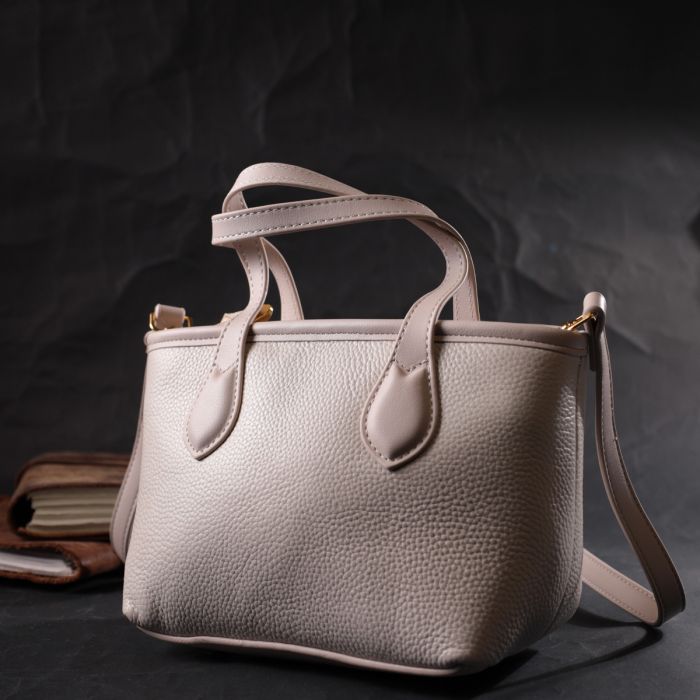 Компактная женская сумка из натуральной кожи Vintage 22284 Белый