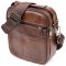 Компактный мессенджер на два отделения мужской Vintage 20396 Коричневый