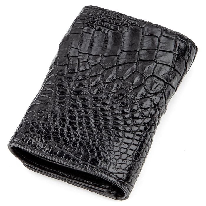 Кошелек женскийCROCODILE LEATHER 18286 из натуральной кожи крокодила Черный