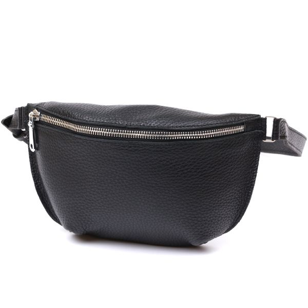 Кожаная женская бананка Shvigel 16373 Черный Кожаная женская бананка Shvigel 16373 Черный