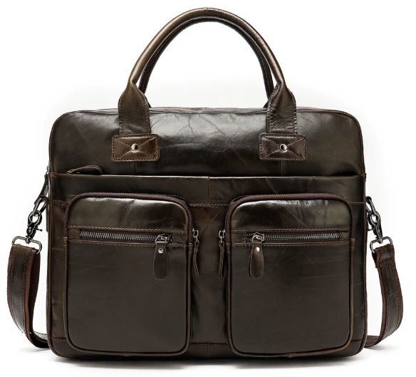 Кожаная мужская сумка Vintage 14795 Коричневая Кожаная мужская сумка Vintage 14795 Коричневая