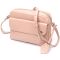 Красивая женская сумка кросс-боди из натуральной кожи GRANDE PELLE 11694 Пудровый